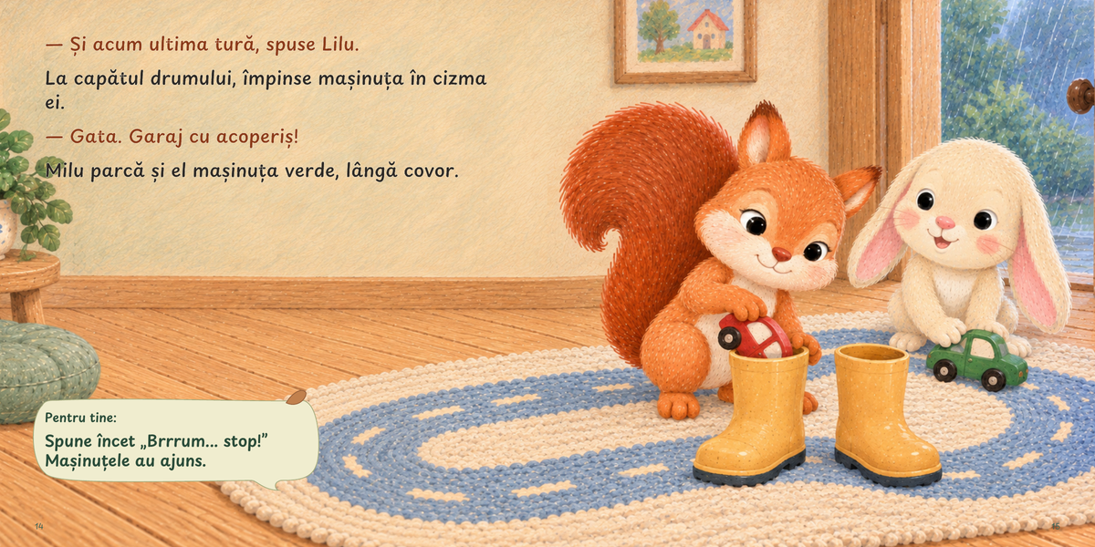 Nu vreau să plec! - paginile 14-15 din ediția finală, cu invitația Pentru tine